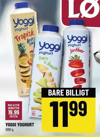 Løvbjerg Yoggi yoghurt 1 kg tilbud