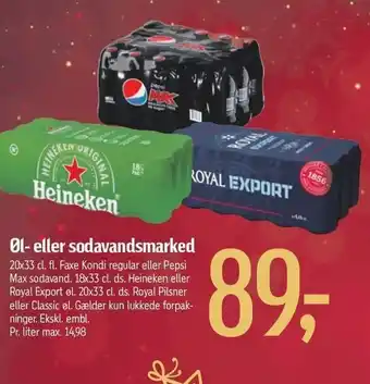 Føtex Øl- eller sodavandsmarked tilbud