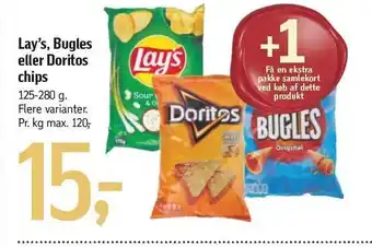 Føtex Lay's, bugles eller doritos chips tilbud