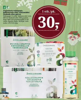 Dagli'Brugsen Änglamark toiletpapir, køkkenrulle eller vaskemiddel flydende eller pulver tilbud