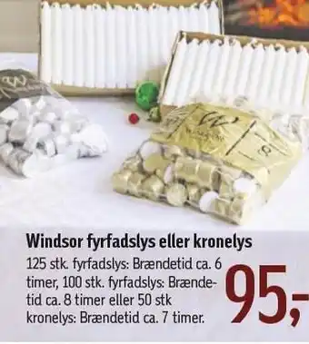Føtex Windsor fyrfadslys eller kronelys tilbud