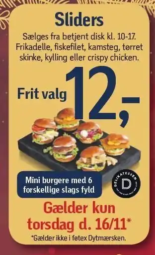 Føtex Sliders tilbud