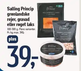 Føtex Salling princip grønlandske rejer, gravad eller røget laks tilbud
