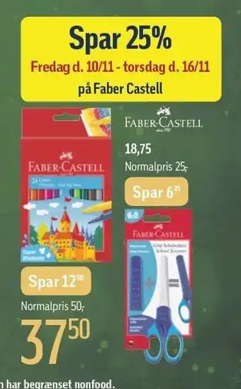 Føtex Spar 25% på faber castell tilbud