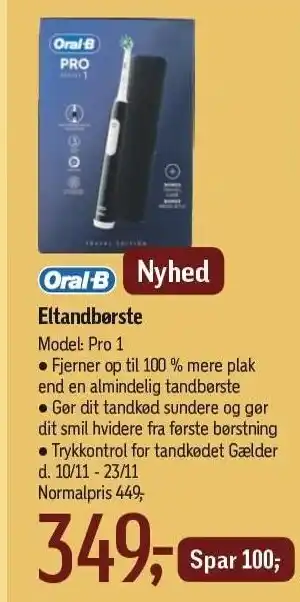 Føtex Oral-b eltandbørste tilbud