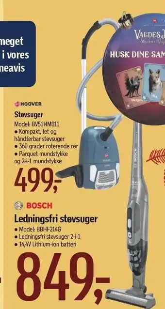 Føtex Hoover støvsuger eller bosch ledningsfri støvsuger tilbud