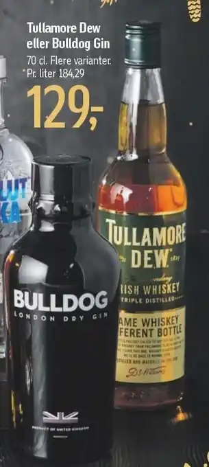 Føtex Tullamore dew eller bulldog gin tilbud