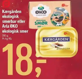 Føtex Kærgården økologisk smørbar eller arla øko økologisk smør tilbud