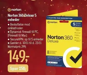 Føtex Norton 360 deluxe 5 enheder tilbud