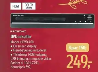Føtex Prosonic dvd-afspiller tilbud