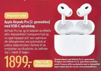 Føtex Apple airpods pro (2. generation) med usb-c opladning tilbud