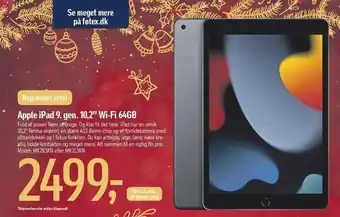 Føtex Apple ipad 9.gen. 10,2 wi-fi 64gb tilbud