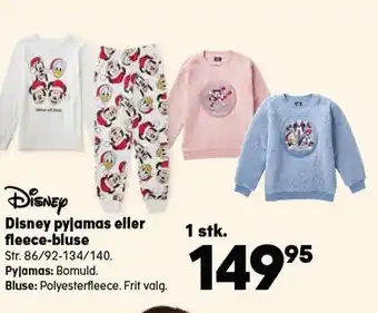 Kvickly Disney pyjamas eller fleece-bluse tilbud