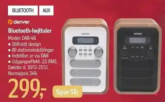 Føtex Denver bluetooth-højttaler tilbud