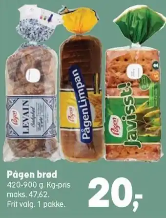Kvickly Pågen brød tilbud