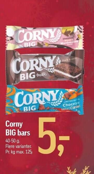 Corny big bars tilbud hos Føtex