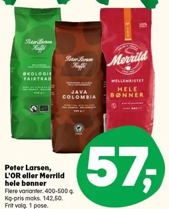 Peter larsen, l'or eller merrild hele bønner