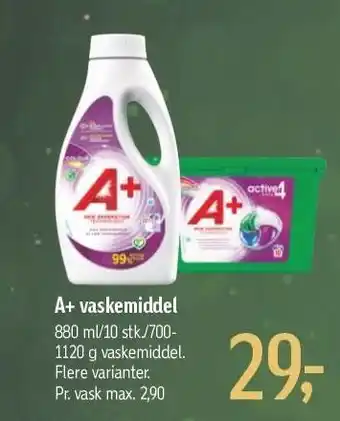 Føtex A+ vaskemiddel tilbud