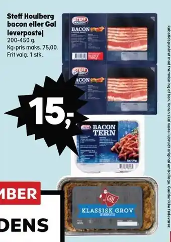 Kvickly Steff houlberg bacon eller gøl leverpostej tilbud