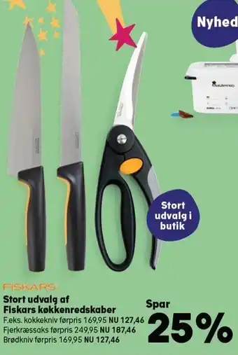 Kvickly Stort udvalg af fiskars køkkenredskaber tilbud