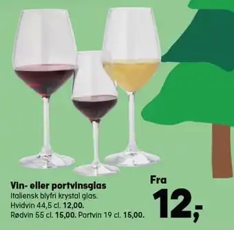 Kvickly Vin-eller portvinsglas tilbud