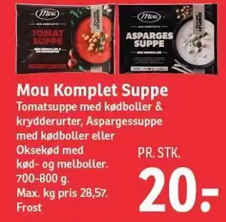 SPAR Mou komplet suppe - flere varianter tilbud