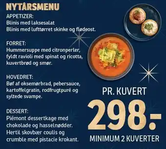 SPAR Nytårsmenu 4 retter tilbud