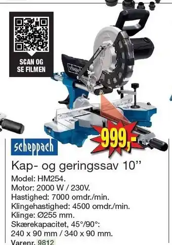 Harald Nyborg Kap- og geringssav 10'' tilbud