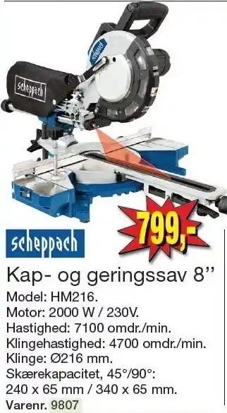 Harald Nyborg Kap- og geringssav 8'' tilbud