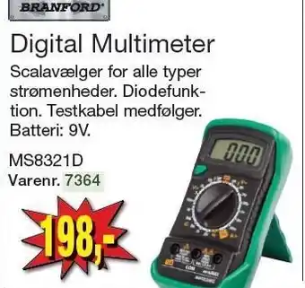 Harald Nyborg Branford digital multimeter tilbud