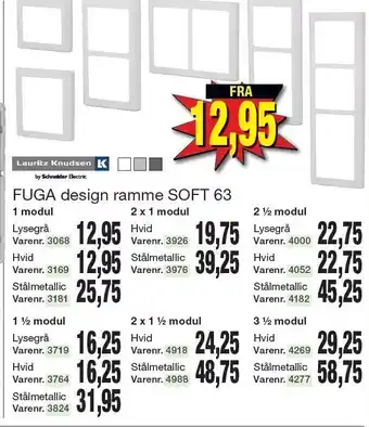 Harald Nyborg Fuga design ramme soft 63 tilbud