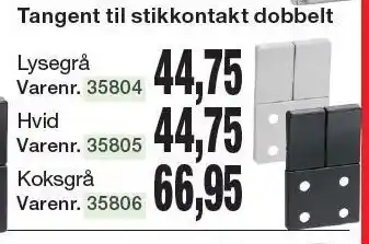 Harald Nyborg Tangent til stikkontakt dobbelt tilbud
