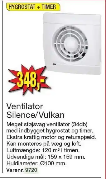 Harald Nyborg Ventilator silence/vulkan tilbud