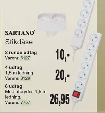 Harald Nyborg Sartano stikdåse tilbud