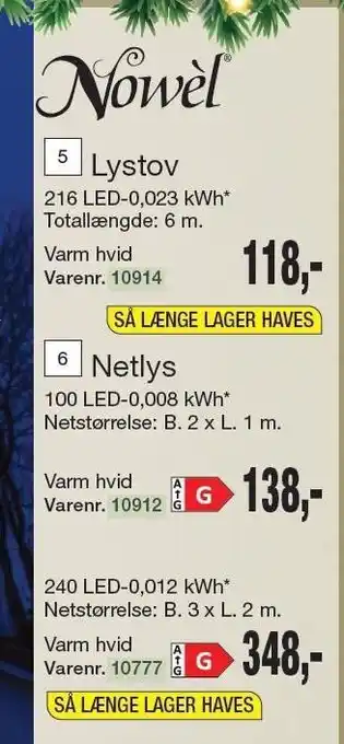 Harald Nyborg Nowèl lystov eller netlys tilbud