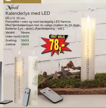 Harald Nyborg Nowèl kalenderlys med led tilbud