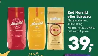 SuperBrugsen Rød merrild eller lavazza tilbud