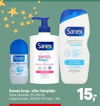 SuperBrugsen Sanex krop- eller hårpleje tilbud