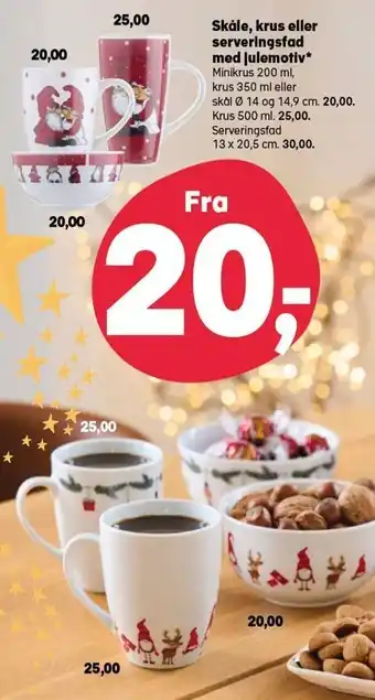 Skåle, krus eller serveringsfad med julemotiv