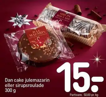 REMA 1000 Dan cake julemazarin eller sirupsroulade tilbud