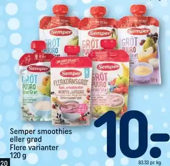 REMA 1000 Semper smoothies eller grød tilbud