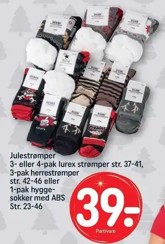 REMA 1000 Julestrømper tilbud