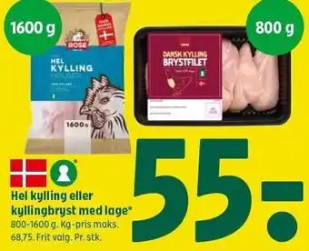 Coop 365 Hel kylling eller kyllingebryst med lage tilbud