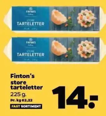 Finton's store tarteletter