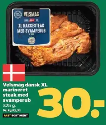 Netto Velsmag dansk XL marineret steak med svamperub tilbud
