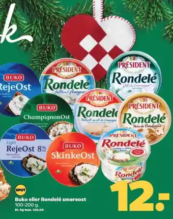 Netto Buko eller Rondelé smøreost tilbud