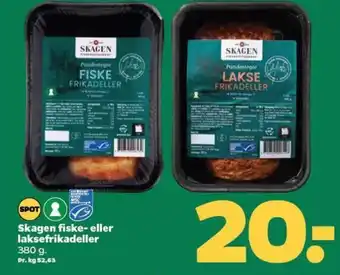 Netto Skagen fiske- eller laksefrikadeller tilbud