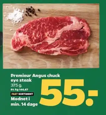 Netto Premieur Angus chuck eye steak tilbud