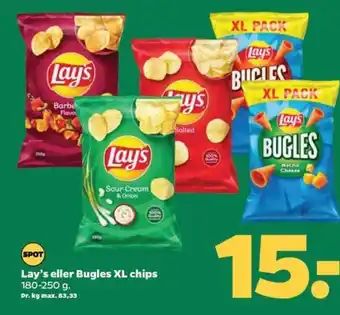 Netto Lay's eller Bugles XL chips 180-250 g. tilbud