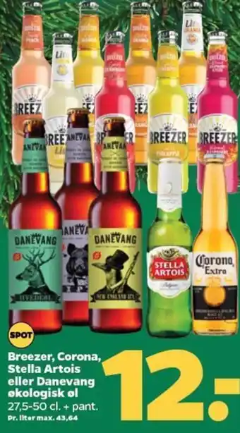 Netto Breezer, Corona, Stella Artois eller Danevang økologisk ol tilbud